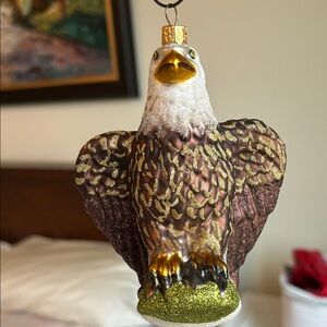 Majestic Brown and Gold Eagle Figurine